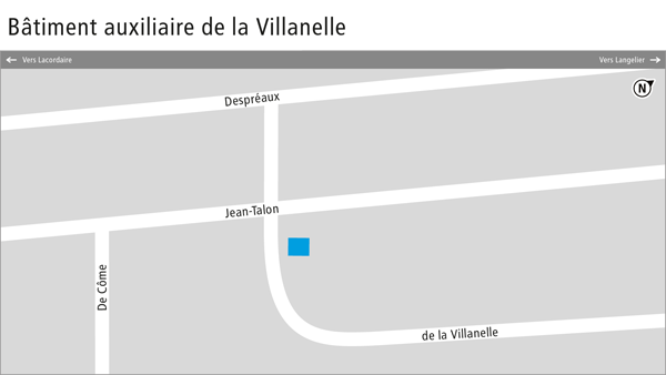 Plan du bâtiment auxiliaire de la Villanelle