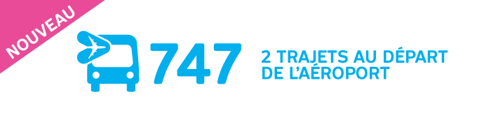 Nouveau 2 trajets au départ de l'aéroport