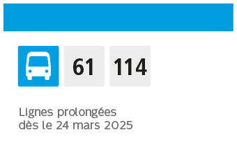 Prolongement des lignes 61 et 114